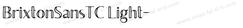 BrixtonSansTC Light字体转换